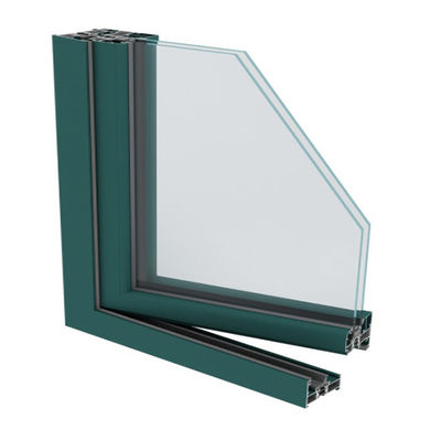 55 Series Tempered Glass Casement Window Profiles Aluminium Swing Window Frame Profile